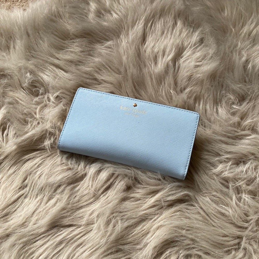 Light blue kate spade snap wallet